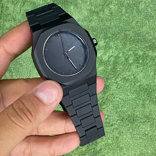 Orignal Black Arabic Aura Watch With Fiber Material