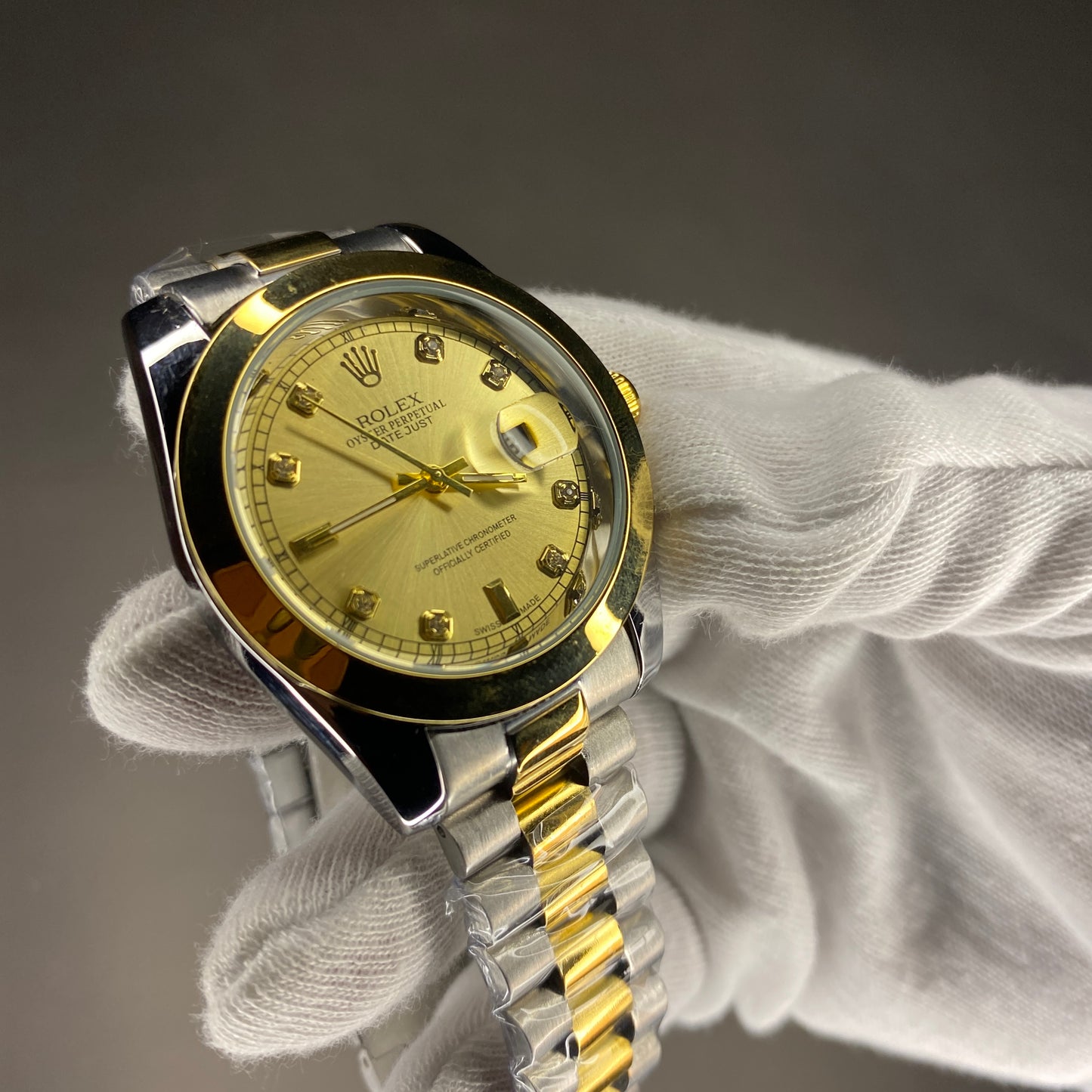 Rolex True Tone With Golden Dial